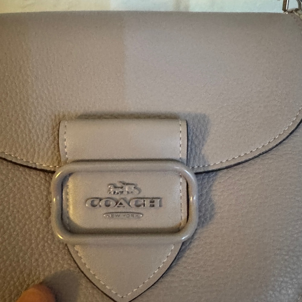 BRAND NEW Coach Gray / Light Lilac Leather Crossbody Bag